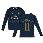 Camisetas De Futbol Niños Real Madrid Gareth Bale 11 Segunda Equipación Manga Larga 2019-20..